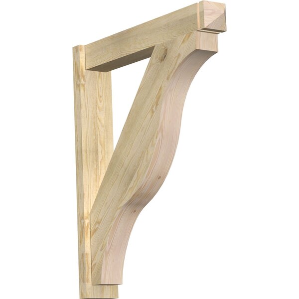Ekena Millwork Funston Arts & Crafts Rough Sawn Outlooker, Douglas Fir, 6"W x 34"D x 40"H OUT06X34X40FST03RDF - main